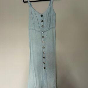 Japna Light Blue Maxi Dress with Button Detail *worn once*